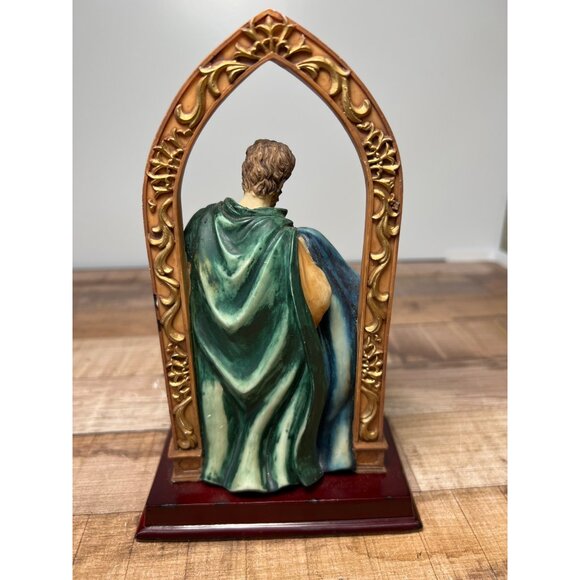 Christmas Holy Family Religious Statue Ornate Arch Frame Collectible Decor - Picture 4 of 6